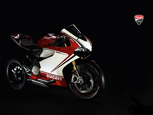 white and red Ducati sport bike, Ducati, Panigale 1199, motorcycle, Italy
