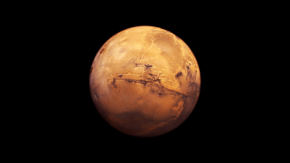 full moon, planet, space, Mars HD wallpaper