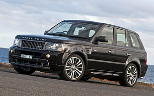 black Range Rover SUV