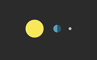 yellow, blue and white dots illustrations