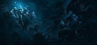 Star Wars Stormtroopers digital wallpaper, aliens, Storm Troopers vs Xenomorphs