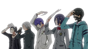 five anime characters, Tokyo Ghoul, Kaneki Ken, Kirishima Touka, Yomo Renji