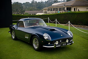 black coupe, Ferrari, 250 California, Classic Ferrari, car