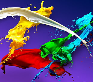 assorted paints, colorful HD wallpaper