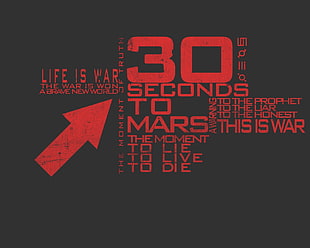 red text print poster