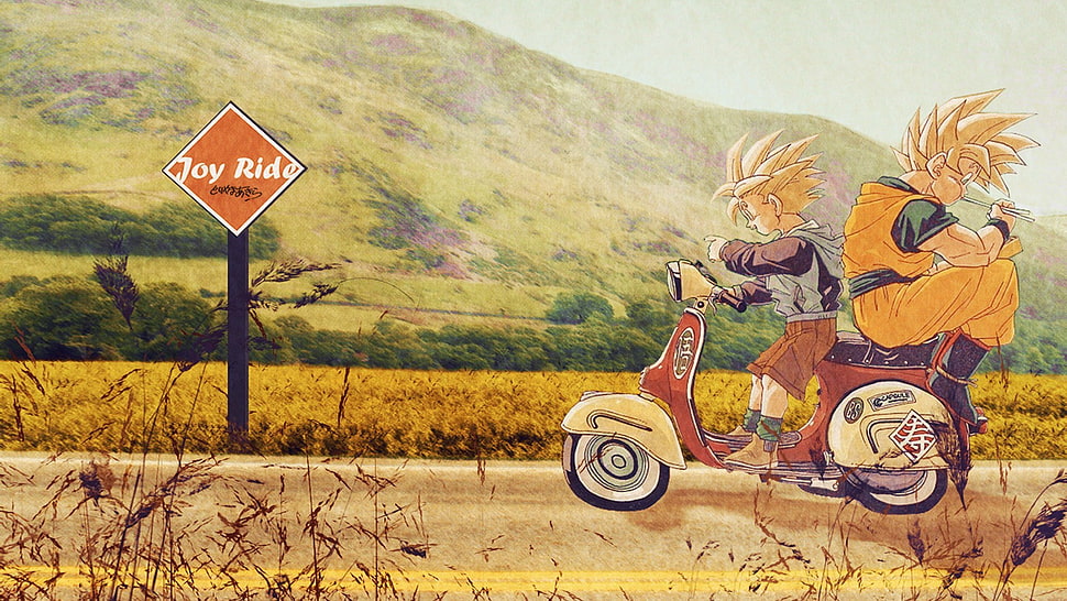painting of Goku, Dragon Ball Z, Son Goku, Gohan, Super Saiyan HD wallpaper