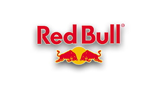 Red Bull logo, Red Bull, white background, logo