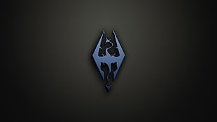 silver dragon logo, The Elder Scrolls V: Skyrim, logo, video games HD wallpaper