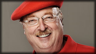 man in red cap and shirt HD wallpaper