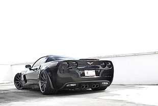 black Corvette luxury car HD wallpaper