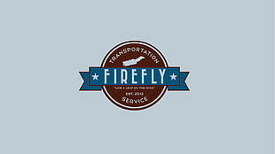 red and blue firefly transportation service advertisement, Firefly, simple HD wallpaper