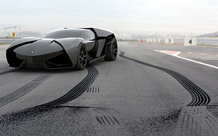 black Lamborghini sports coupe, car, Lamborghini Ankonian Concept