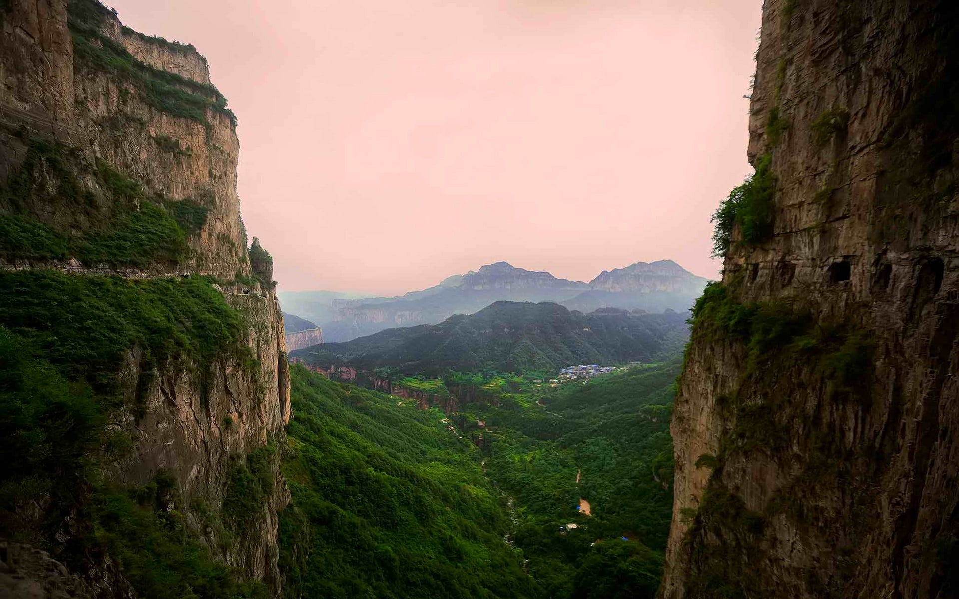 brown mountain, landscape, nature, valley, cliff