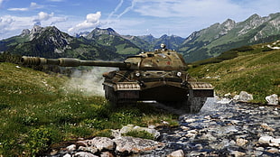 gray battle tank digital wallpaper, World of Tanks, tank, wargaming, video games