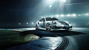 white coupe, Porsche 911, car, vehicle