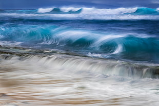 waves painting HD wallpaper