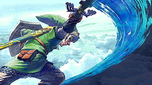 The Legend Of Zelda Link wallpaper, The Legend of Zelda, video games, sword, Master Sword