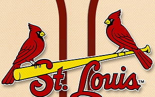 red and yellow St. Louis Cardinals logo HD wallpaper
