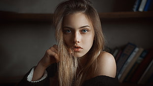 women, face, portrait, blue eyes HD wallpaper
