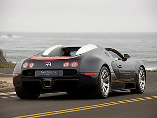 black Bugatti Veyron Super Sport, Bugatti Veyron, car HD wallpaper