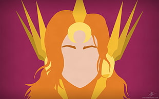 orange-haired anime character illustration, League of Legends, Leona (League of Legends)