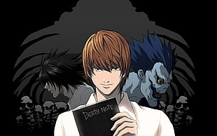 Death Note character illustration HD wallpaper