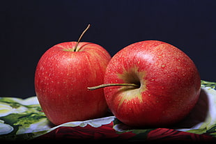 two red apples HD wallpaper