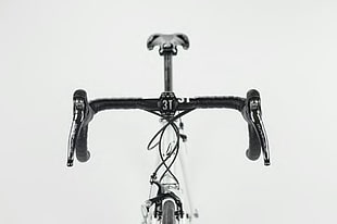 black and white road bike, bicycle, carbon fiber 