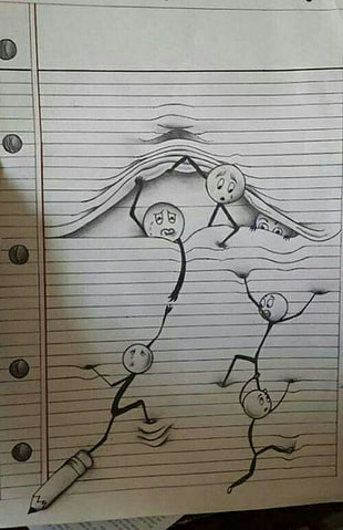four human sketch HD wallpaper