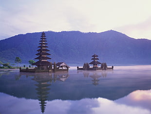 brown pagoda, Bali, Indonesia HD wallpaper