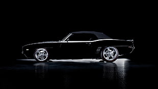 black convertible coupe, car