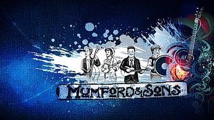 Mumford&Sons illustration, Mumford & Sons, music, musician