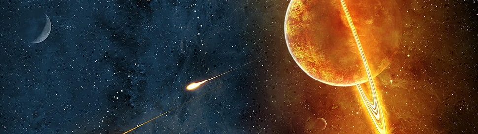 planet illustration HD wallpaper