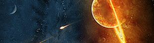 planet illustration HD wallpaper