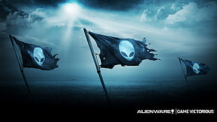 Alienware wallpaper, Alienware, computer, PC gaming, flag