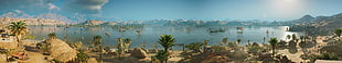 palm trees near body of water digital wallpaper, Assassin's Creed: Origins, video games, Assassin's Creed