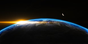satellite photo of world