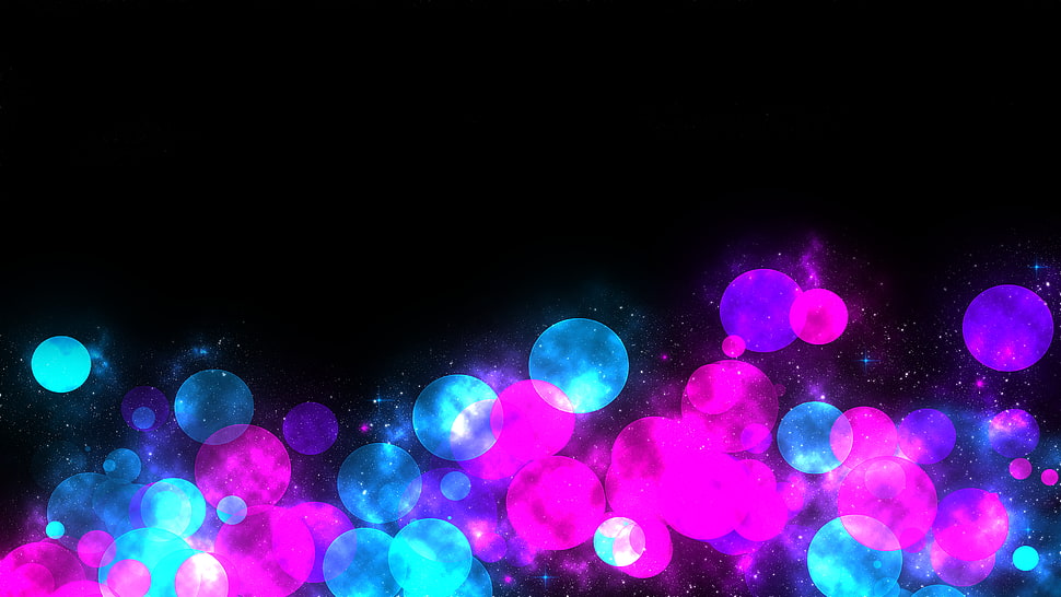 space, bokeh, dark HD wallpaper