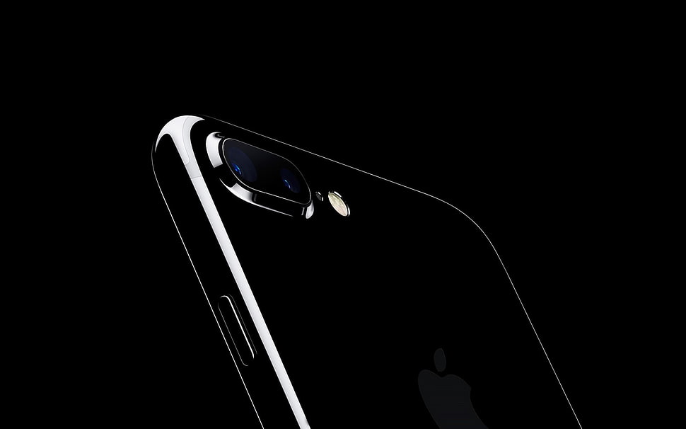 jet black iPhone 7 plus HD wallpaper