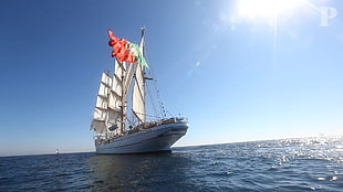 white ship, sailing ship, sagres, Portugal, vehicle