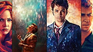 collage illustration of Doctor Who painting