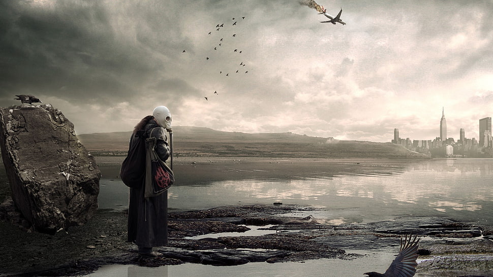 post apocalyptic digital wallpaper, apocalyptic HD wallpaper
