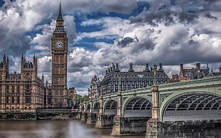 Elizabeth Tower, London, UK, city, bridge