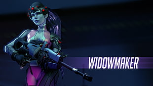 Overwatch Widowmaker digital wallpaper