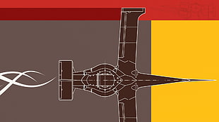 spacecraft illustration, airplane, Cowboy Bebop, Swordfish II
