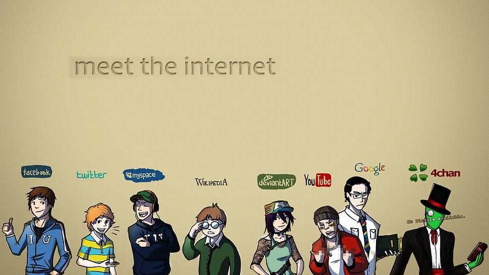 artwork, Twitter, Facebook, MySpace HD wallpaper