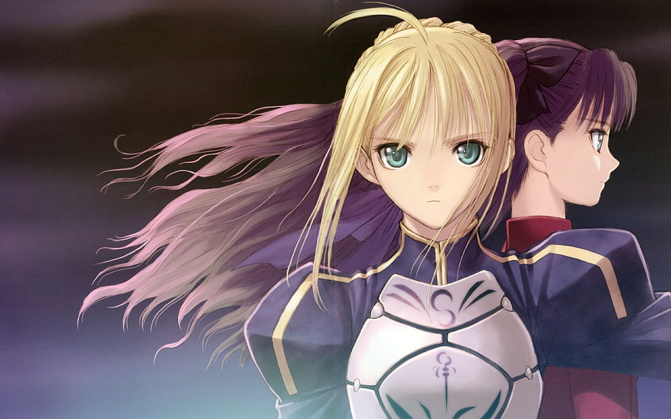 female knight anime character HD wallpaper