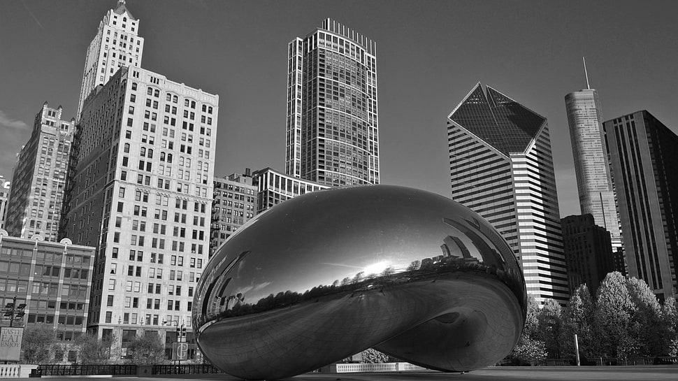 Cloud Gate, Chicago, skyscraper, reflection, Chicago HD wallpaper