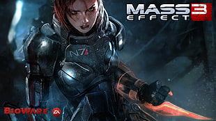 Mass 3 Effect digital wallpaper, Mass Effect 3