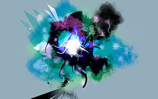 purple and blue abstract art